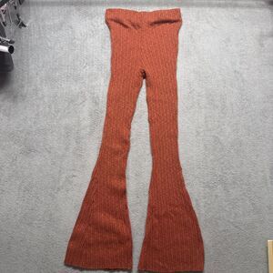 URBAN OUTFITTERS Womens Ribbed Fabric Knit Pants Size M Rust Color